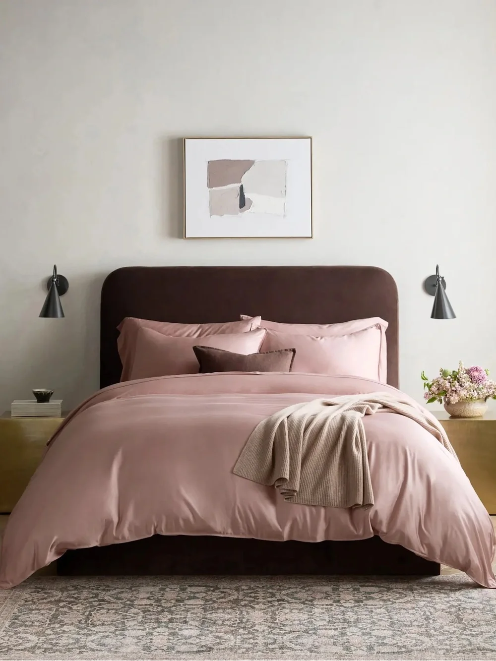 Quince Bamboo Duvet Cover King/Cal King Fig Color NWOT Cover Only